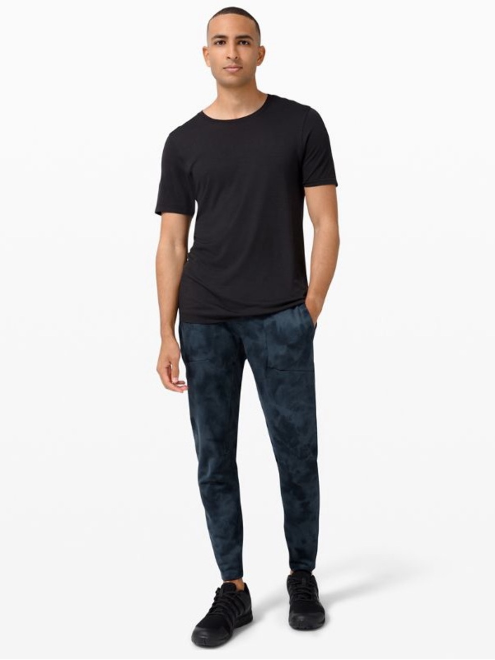 Lululemon Men’s Textured Tech Pant 29" Diamond Dye Iron Blue True Navy Size XL - Picture 5 of 9